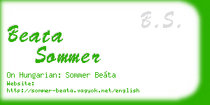 beata sommer business card